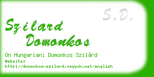 szilard domonkos business card